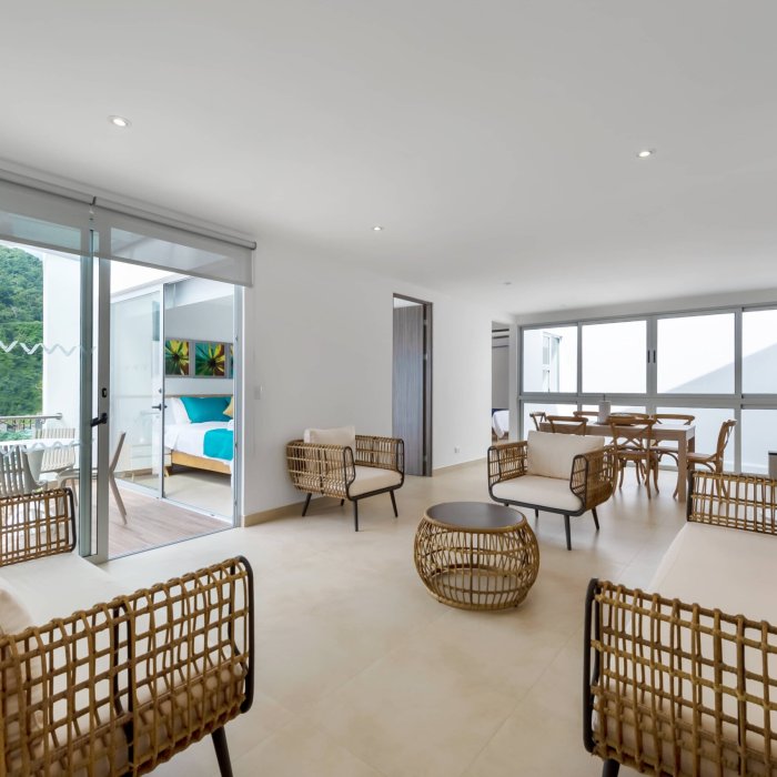 Sala Apartamento Siete Personas Vacacionando
